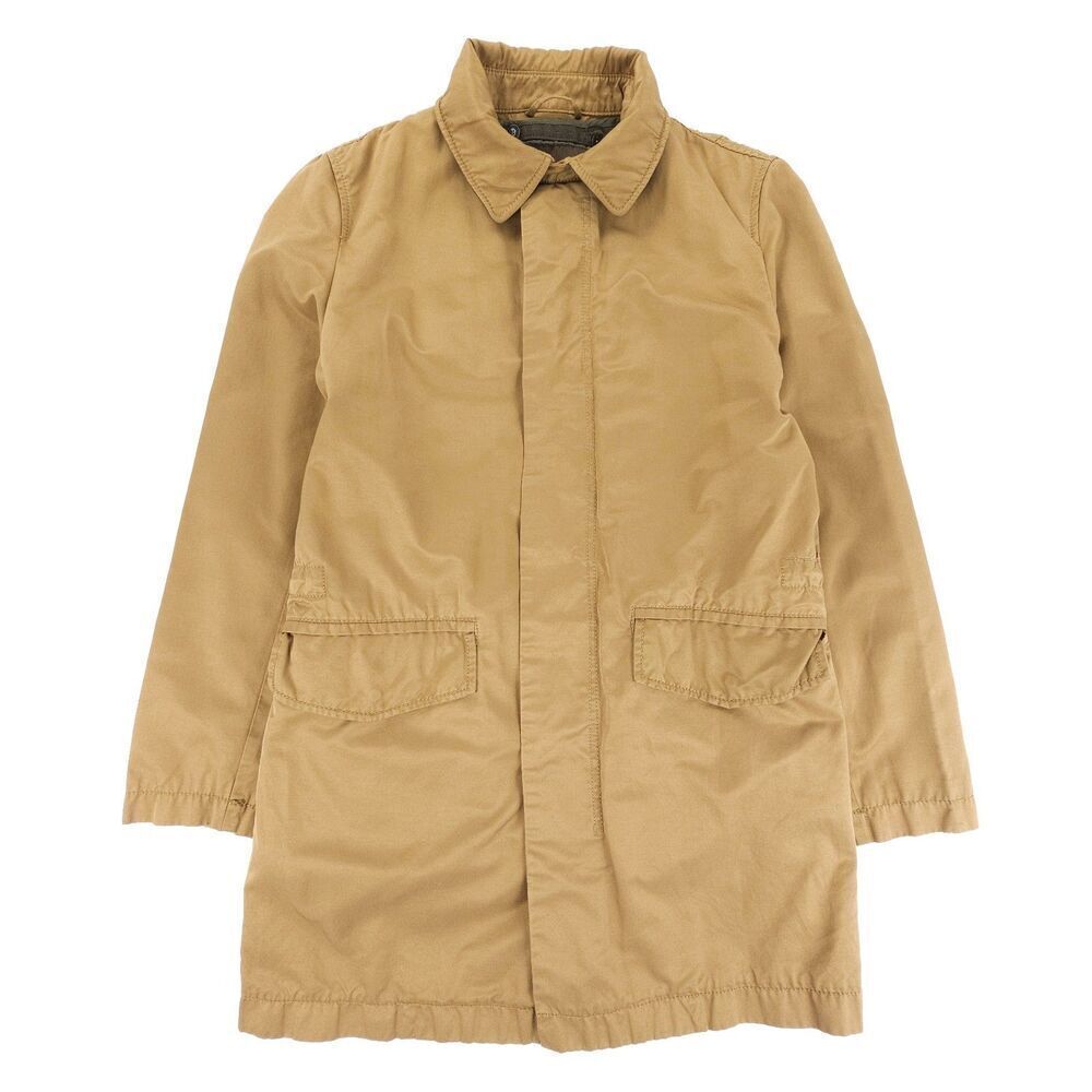 ZARA Man Chore Coat Military Jacket Short Trench Old Money Tailored Khaki - Picture 3 of 11